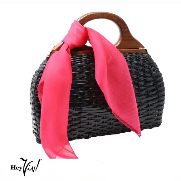 Rose Pink Sheer Chiffon Scarf 50s Style for Head Neck 21" Square - Hey Viv - Picture 2 of 6